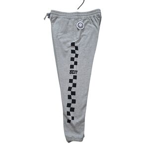 Neff Checkered Side-Stripe Joggers Heather Grey | Men's Size Large
